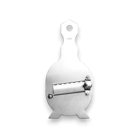 Adjustable stainless steel truffle slicer with wavy blade