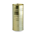 Gold cylindrical canister with ribbed texture and metallic finish for Black Truffle Brisure in Brine