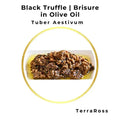 Minced black truffle in olive oil for sauces, fillings and prepared dishes