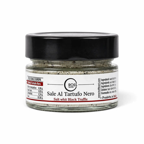 黒トリュフ塩（2%）Tuber melanosporum 120g入りガラス瓶