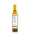 Olive oil bottle with gold cap and label for dog training black truffle oil product