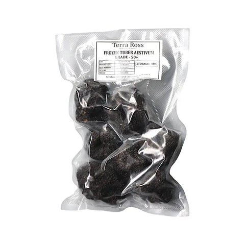 Vacuum-sealed frozen summer truffle Tuber Aestivum in large size for gourmet dishes