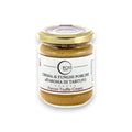 Porcini mushroom and white truffle cream jar with gold lid and white label
