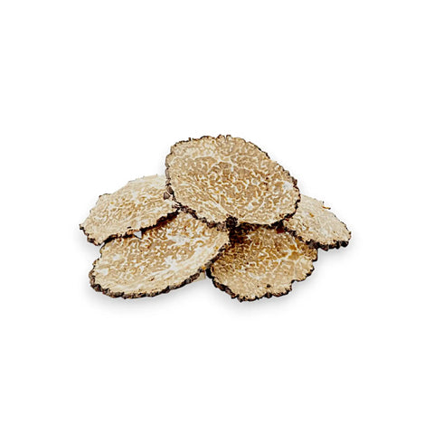 Sliced white truffles.