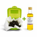 Truffle Dog Training Starter Kit with fresh black truffle scent material and white truffle-flavoured olive oil