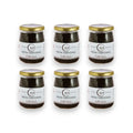 Six-pack of Ross Salsa Tartufata truffle sauce jars with black and gold labels