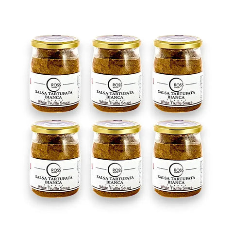 White Tartufata jar with gold lid showcasing tartufata white truffle sauce for gourmet cooking